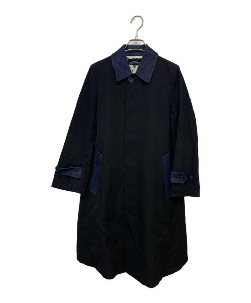 tricot COMME des GARCONS（トリココムデギャルソン）tricot COMME des GARCONS (トリココムデギャルソン) デニム切替ステンカラーコート ブラック サイズ:Mの古着・服飾アイテム