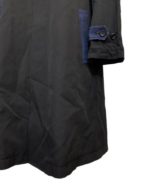 tricot COMME des GARCONS（トリココムデギャルソン）tricot COMME des GARCONS (トリココムデギャルソン) デニム切替ステンカラーコート ブラック サイズ:Mの古着・服飾アイテム