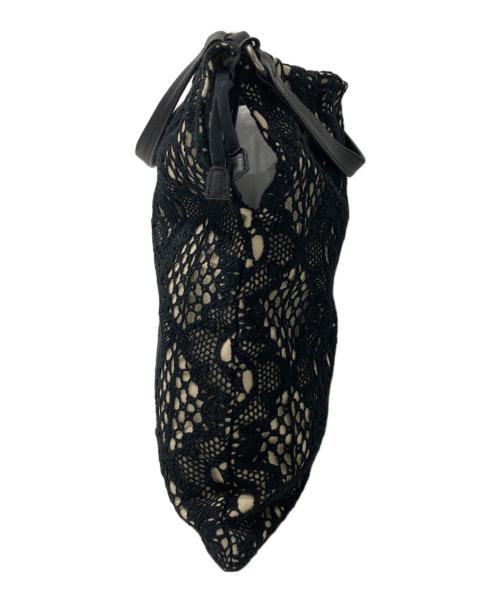 DRIES VAN NOTEN（ドリスヴァンノッテン）DRIES VAN NOTEN (ドリスヴァンノッテン) レース巾着ハンドバッグ ブラックの古着・服飾アイテム