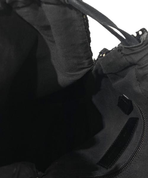 DRIES VAN NOTEN（ドリスヴァンノッテン）DRIES VAN NOTEN (ドリスヴァンノッテン) レース巾着ハンドバッグ ブラックの古着・服飾アイテム