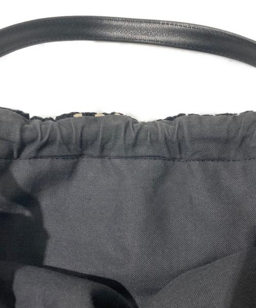 DRIES VAN NOTEN（ドリスヴァンノッテン）DRIES VAN NOTEN (ドリスヴァンノッテン) レース巾着ハンドバッグ ブラックの古着・服飾アイテム