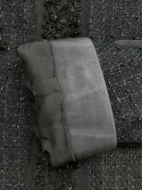 FOXEY BOUTIQUE（フォクシー ブティック）FOXEY BOUTIQUE (フォクシー ブティック) クラシックツイード ノーカラージャケット ネイビー サイズ:40の古着・服飾アイテム