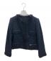 FOXEY BOUTIQUE（フォクシー ブティック）の古着「クラシックツイード ノーカラージャケット」｜ネイビー