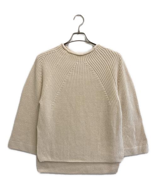 BATONER（バトナ―）BATONER (バトナ―) 7分丈コットンニット アイボリー サイズ:1の古着・服飾アイテム