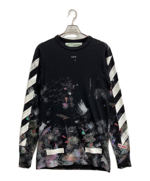 OFFWHITE（オフホワイト）OFFWHITE (オフホワイト) Diag Galaxy Brushed L/S Tee ブラック サイズ:Sの古着・服飾アイテム