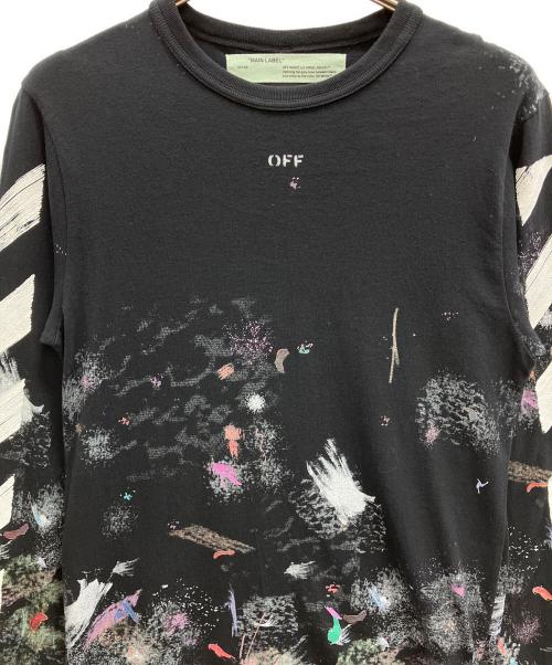 OFFWHITE（オフホワイト）OFFWHITE (オフホワイト) Diag Galaxy Brushed L/S Tee ブラック サイズ:Sの古着・服飾アイテム