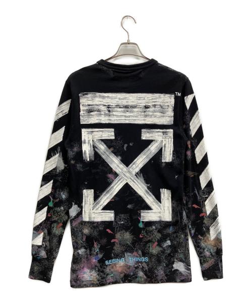 OFFWHITE（オフホワイト）OFFWHITE (オフホワイト) Diag Galaxy Brushed L/S Tee ブラック サイズ:Sの古着・服飾アイテム