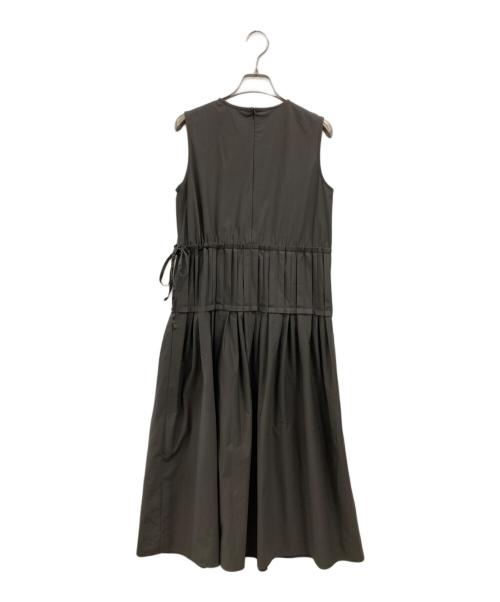 BLENHEIM（ブレンヘイム）BLENHEIM (ブレンヘイム) ストレッチプリーツデザインロングワンピース ブラウン サイズ:XSの古着・服飾アイテム