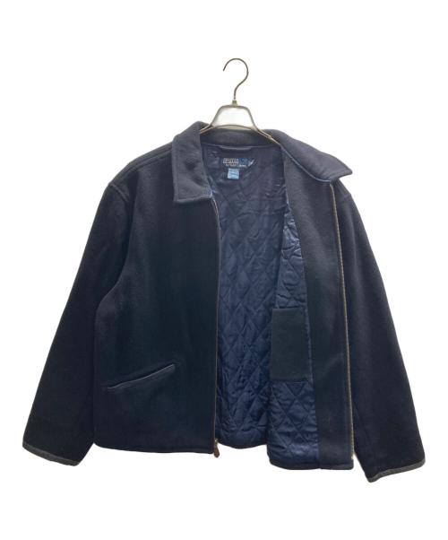 POLO RALPH LAUREN（ポロ・ラルフローレン）POLO RALPH LAUREN (ポロ・ラルフローレン) エルボーパッチウールワークジャケット ネイビー サイズ:XLの古着・服飾アイテム