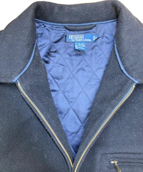 POLO RALPH LAUREN（ポロ・ラルフローレン）POLO RALPH LAUREN (ポロ・ラルフローレン) エルボーパッチウールワークジャケット ネイビー サイズ:XLの古着・服飾アイテム