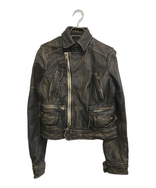 DSQUARED2（ディースクエアード）DSQUARED2 (ディースクエアード) レザージャケット ブラウン サイズ:40の古着・服飾アイテム