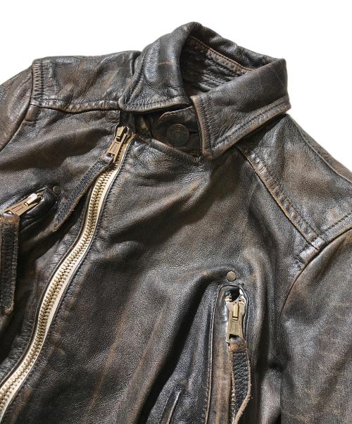 DSQUARED2（ディースクエアード）DSQUARED2 (ディースクエアード) レザージャケット ブラウン サイズ:40の古着・服飾アイテム