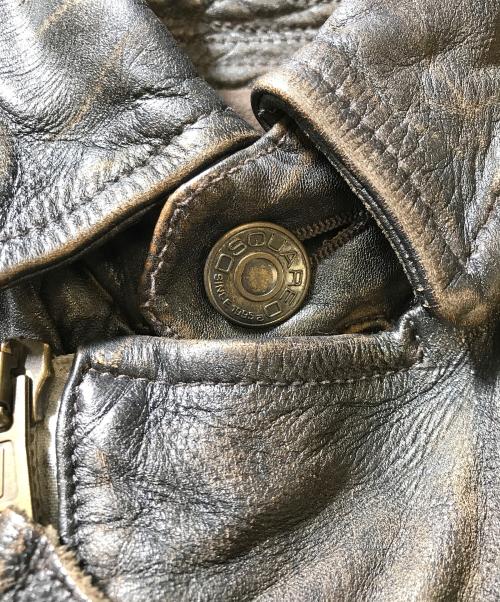 DSQUARED2（ディースクエアード）DSQUARED2 (ディースクエアード) レザージャケット ブラウン サイズ:40の古着・服飾アイテム