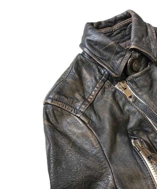 DSQUARED2（ディースクエアード）DSQUARED2 (ディースクエアード) レザージャケット ブラウン サイズ:40の古着・服飾アイテム