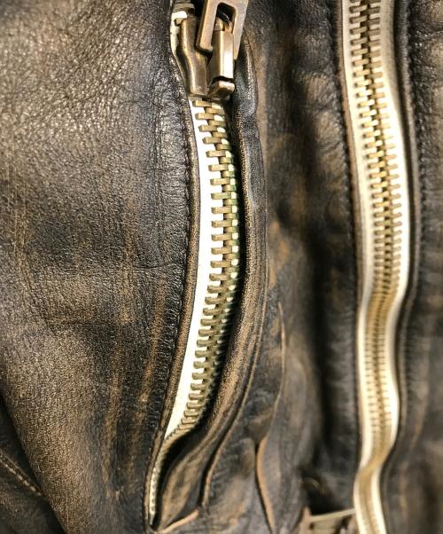 DSQUARED2（ディースクエアード）DSQUARED2 (ディースクエアード) レザージャケット ブラウン サイズ:40の古着・服飾アイテム