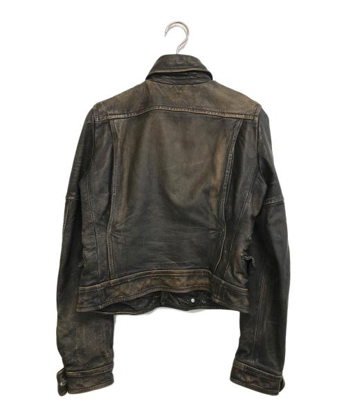 DSQUARED2（ディースクエアード）DSQUARED2 (ディースクエアード) レザージャケット ブラウン サイズ:40の古着・服飾アイテム