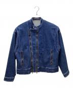 SHAREEFシャリーフ）の古着「DOUBLE ZIP DENIM RIDERS」｜インディゴ