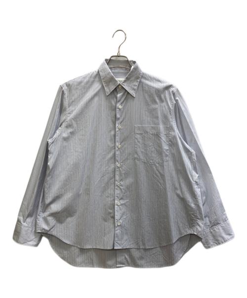 beautiful people（ビューティフルピープル）beautiful people (ビューティフルピープル) “Double-front finx stripe shirt” ホワイト サイズ:38の古着・服飾アイテム