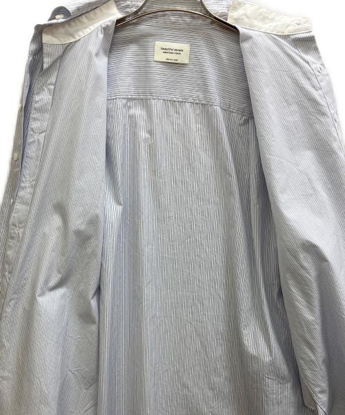 beautiful people（ビューティフルピープル）beautiful people (ビューティフルピープル) “Double-front finx stripe shirt” ホワイト サイズ:38の古着・服飾アイテム