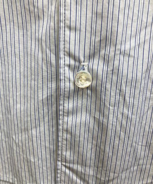 beautiful people（ビューティフルピープル）beautiful people (ビューティフルピープル) “Double-front finx stripe shirt” ホワイト サイズ:38の古着・服飾アイテム