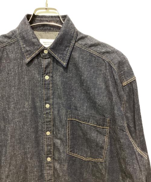 beautiful people（ビューティフルピープル）beautiful people (ビューティフルピープル) dungaree denim big tuck over shirt インディゴ サイズ:38の古着・服飾アイテム