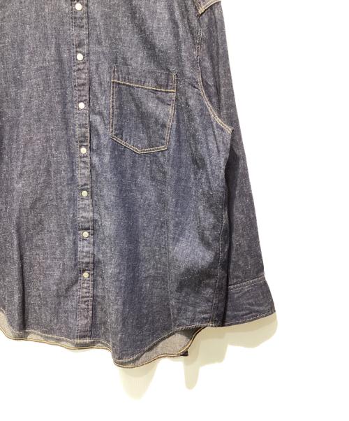 beautiful people（ビューティフルピープル）beautiful people (ビューティフルピープル) dungaree denim big tuck over shirt インディゴ サイズ:38の古着・服飾アイテム