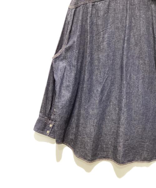 beautiful people（ビューティフルピープル）beautiful people (ビューティフルピープル) dungaree denim big tuck over shirt インディゴ サイズ:38の古着・服飾アイテム