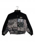 NEIGHBORHOODネイバーフッド）の古着「BANDANA CHOPPED TRACK JACKET」｜ブラック
