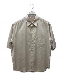 AURALEE（オーラリー）の古着「WASHED FINX HERRINGBONE HALF SLEEVED SHIRTS」｜ベージュ
