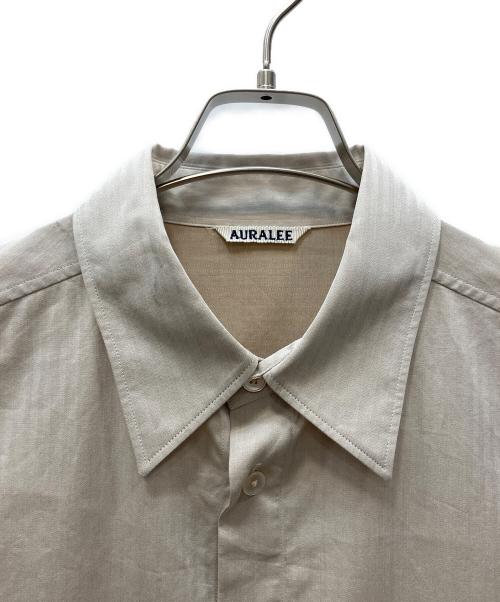 AURALEE（オーラリー）AURALEE (オーラリー) WASHED FINX HERRINGBONE HALF SLEEVED SHIRTS ベージュ サイズ:5の古着・服飾アイテム