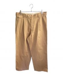 AURALEE（オーラリー）の古着「WASHED FINX CHINO ONE-TUCK PANTS」｜ベージュ