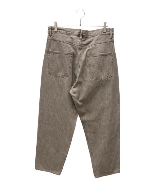 AURALEE（オーラリー）AURALEE (オーラリー) HARD TWIST FADED BROWN DENIM WIDE PANTS ブラウン サイズ:34の古着・服飾アイテム