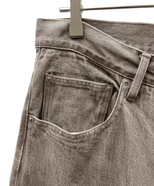 AURALEE（オーラリー）AURALEE (オーラリー) HARD TWIST FADED BROWN DENIM WIDE PANTS ブラウン サイズ:34の古着・服飾アイテム