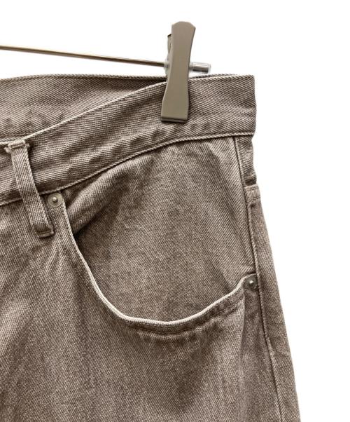 AURALEE（オーラリー）AURALEE (オーラリー) HARD TWIST FADED BROWN DENIM WIDE PANTS ブラウン サイズ:34の古着・服飾アイテム