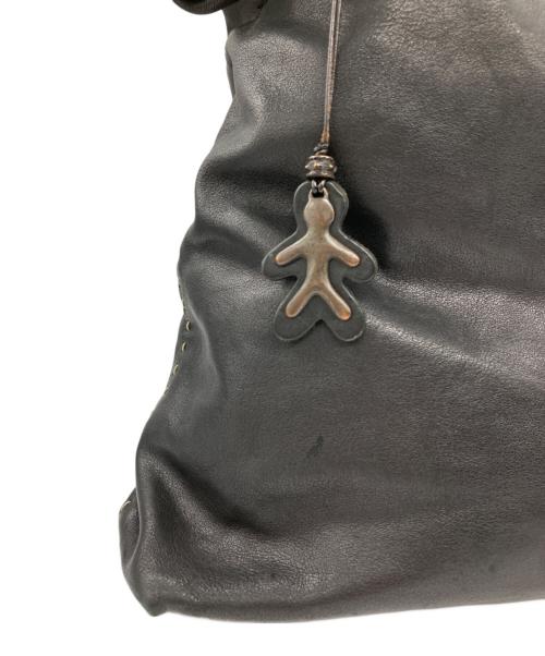 HENRY BEGUELIN（エンリーベグリン）HENRY BEGUELIN (エンリーベグリン) レザートートバッグ ブラックの古着・服飾アイテム