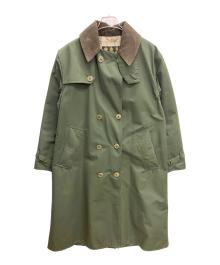 Barbour（バブアー）の古着「2レイヤー トレンチコート」｜グリーン