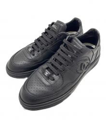 CHANEL（シャネル）の古着「ココマークレザースニーカー/Coco Mark Logo Low Top Sneakers/G45079」｜ブラック