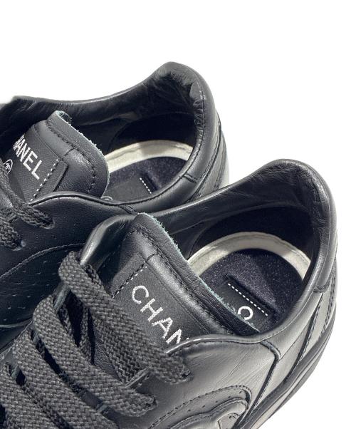CHANEL（シャネル）CHANEL (シャネル) ココマークレザースニーカー/Coco Mark Logo Low Top Sneakers/G45079 ブラック サイズ:36の古着・服飾アイテム