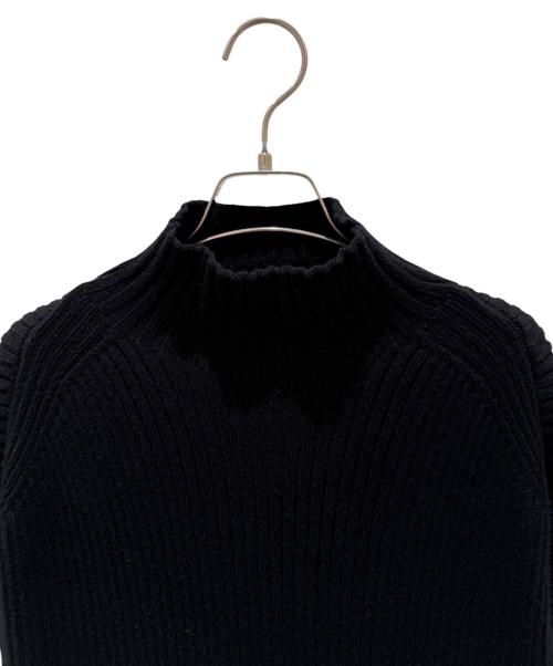 DRAWER（ドゥロワー）DRAWER (ドゥロワー) FALL2 リブ×あぜ編み ニットワンピース ブラック サイズ:2の古着・服飾アイテム