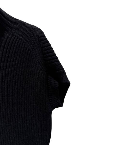 DRAWER（ドゥロワー）DRAWER (ドゥロワー) FALL2 リブ×あぜ編み ニットワンピース ブラック サイズ:2の古着・服飾アイテム