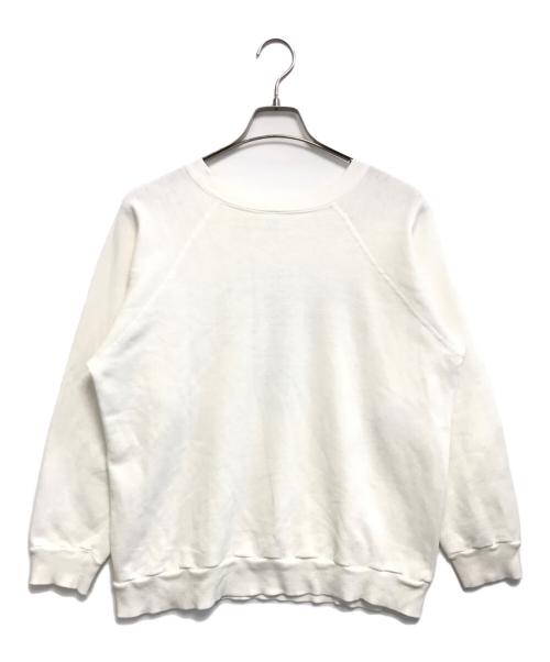 Champion（チャンピオン）Champion (チャンピオン) 染み込みプリント ラグランスウェット ホワイト サイズ:X‐LARGEの古着・服飾アイテム
