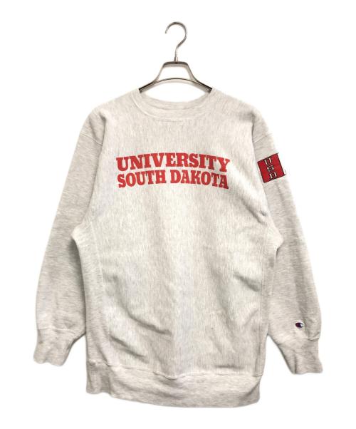 Champion（チャンピオン）Champion (チャンピオン) 2面プリント リバースウィーブスウェット グレー サイズ:XX‐LARGEの古着・服飾アイテム