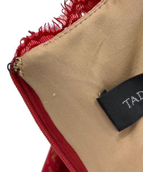 TADASHI SHOJI（タダシ ショージ）TADASHI SHOJI (タダシ ショージ) レースチュールコンビドレス レッドの古着・服飾アイテム