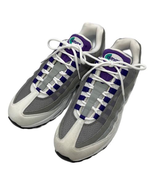 NIKE（ナイキ）NIKE (ナイキ) WMNS AIR MAX 95 BIG BUBBLE ホワイト×パープル サイズ:29の古着・服飾アイテム