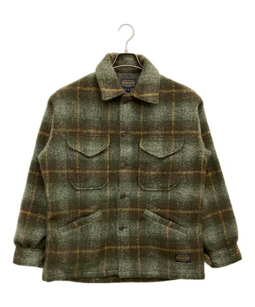 PENDLETON（ペンドルトン）PENDLETON (ペンドルトン) BEAMS別注 CPO JACKET ブラウン×グリーン サイズ:Mの古着・服飾アイテム