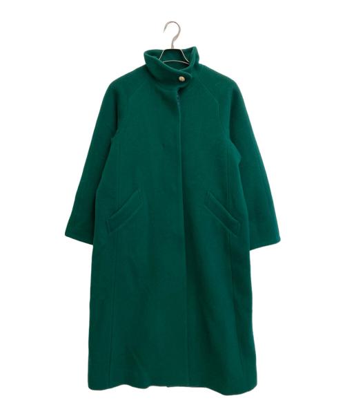 LOUNIE（ルーニー）LOUNIE (ルーニー) スタンドカラーベルテットロングコート グリーン サイズ:SIZE 36の古着・服飾アイテム