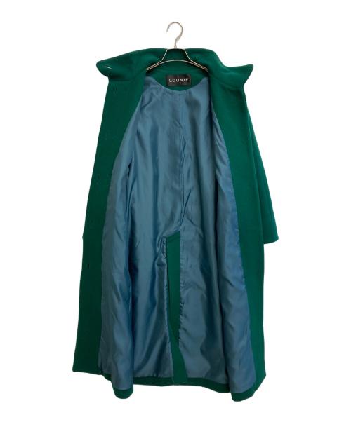 LOUNIE（ルーニー）LOUNIE (ルーニー) スタンドカラーベルテットロングコート グリーン サイズ:SIZE 36の古着・服飾アイテム
