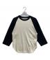 blurhms（ブラームス）の古着「Co/Silk Nep Baseball Raglan Tee」｜ブラック×アイボリー