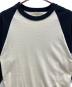 blurhms (ブラームス) Co/Silk Nep Baseball Raglan Tee ブラック×アイボリー：10000円