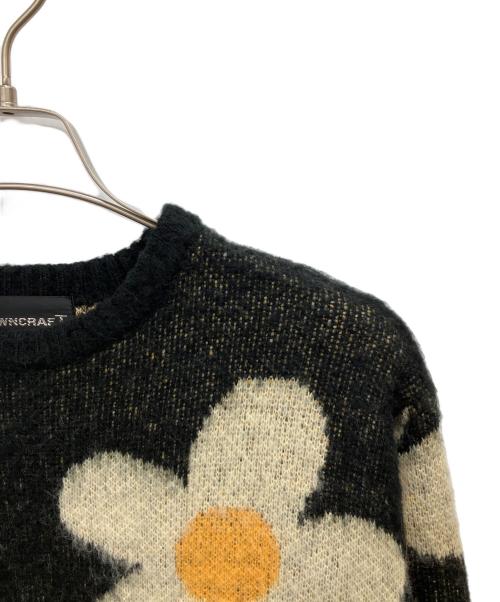 TOWN CRAFT（タウンクラフト）TOWN CRAFT (タウンクラフト) フラワーニット ブラック サイズ:XSの古着・服飾アイテム
